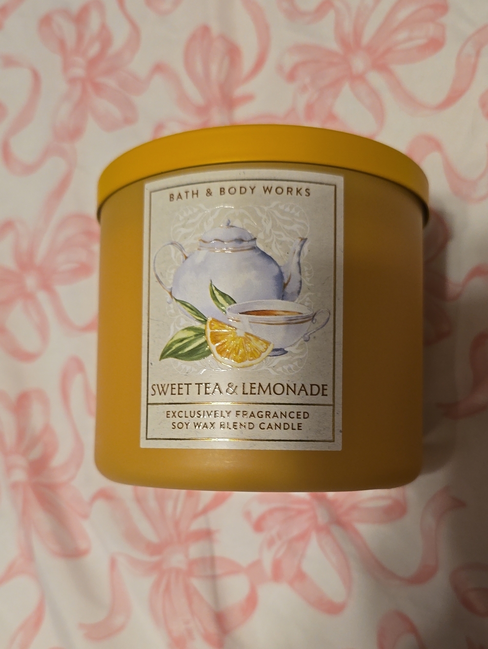 BNWT Bath And Body Works Sweet Tea And Lemonade 3 Wick Candle